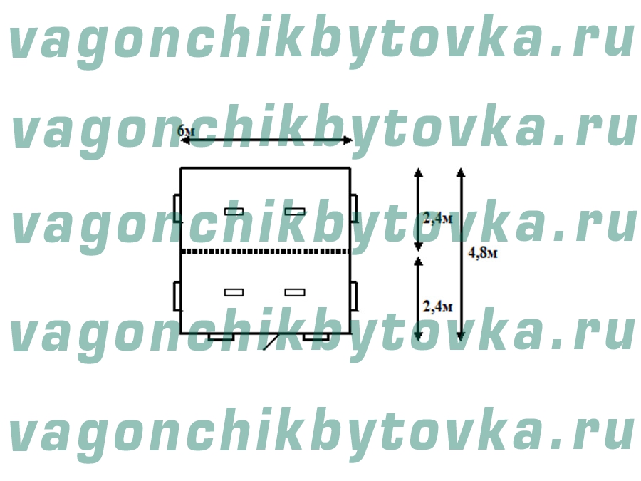 Модульный офис из 2-х шт БК 6м